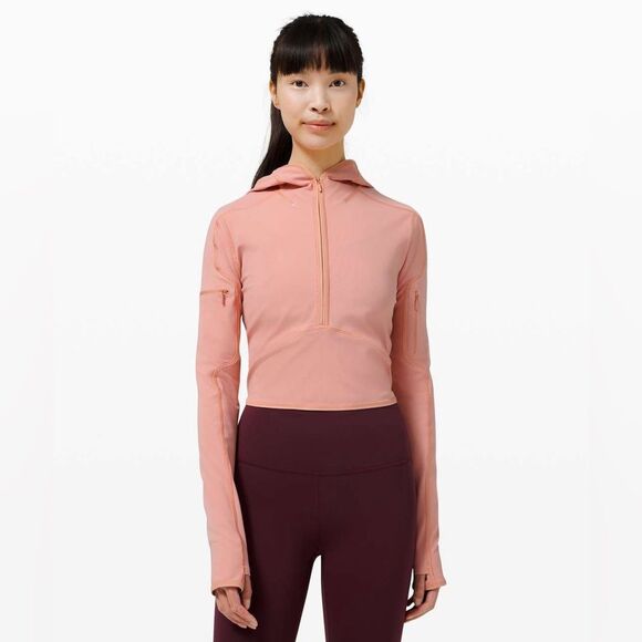 NWOT Lululemon Break The Trail 1/2 Zip in Pastel Pink RARE SIZE COLOR COMBO - Picture 2 of 10